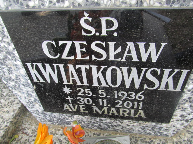 Czesław KWIATKOWSKI 1936 Szydłowo - Grobonet - Wyszukiwarka osób pochowanych