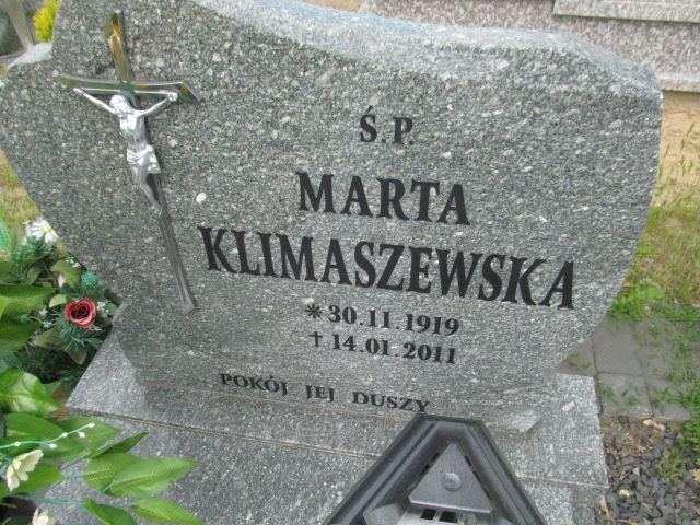 Marta Klimaszewska 1919 Szydłowo - Grobonet - Wyszukiwarka osób pochowanych