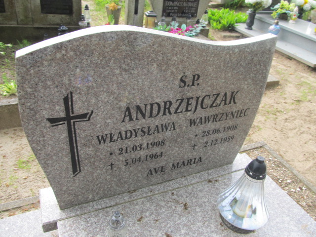 Władysława ANDRZEJCZAK 1908 Szydłowo - Grobonet - Wyszukiwarka osób pochowanych