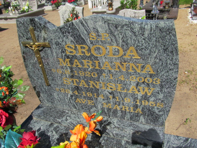 Marianna ŚRODA 1920 Szydłowo - Grobonet - Wyszukiwarka osób pochowanych